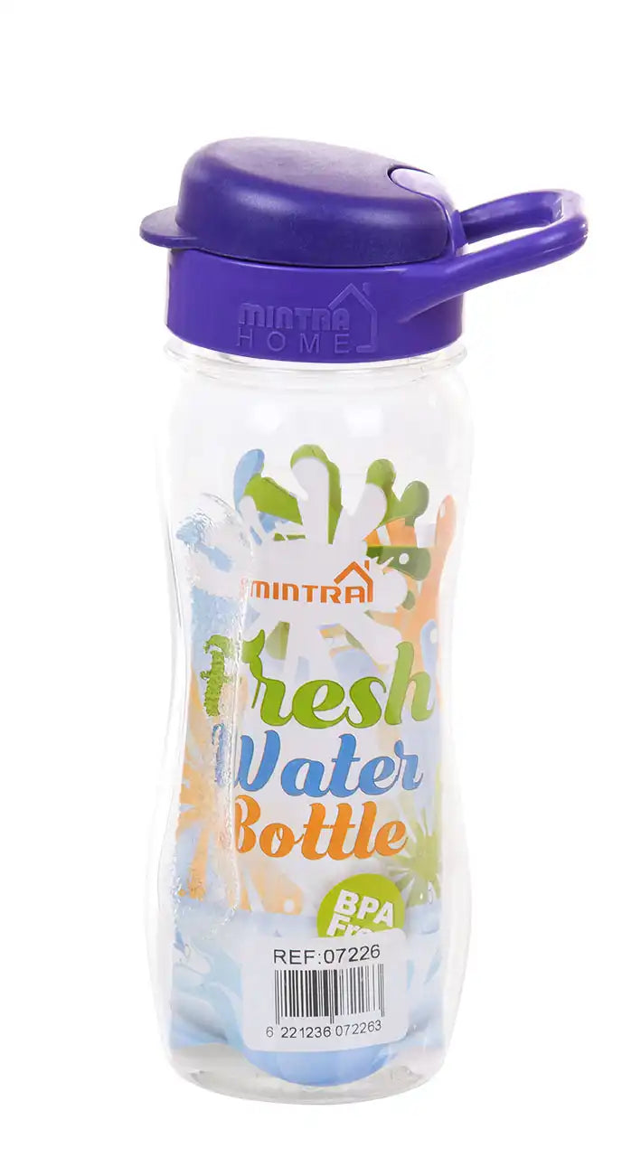 صورة منتج Mintra 500 ml Transparent Water Bottle - (Kids size) Purple