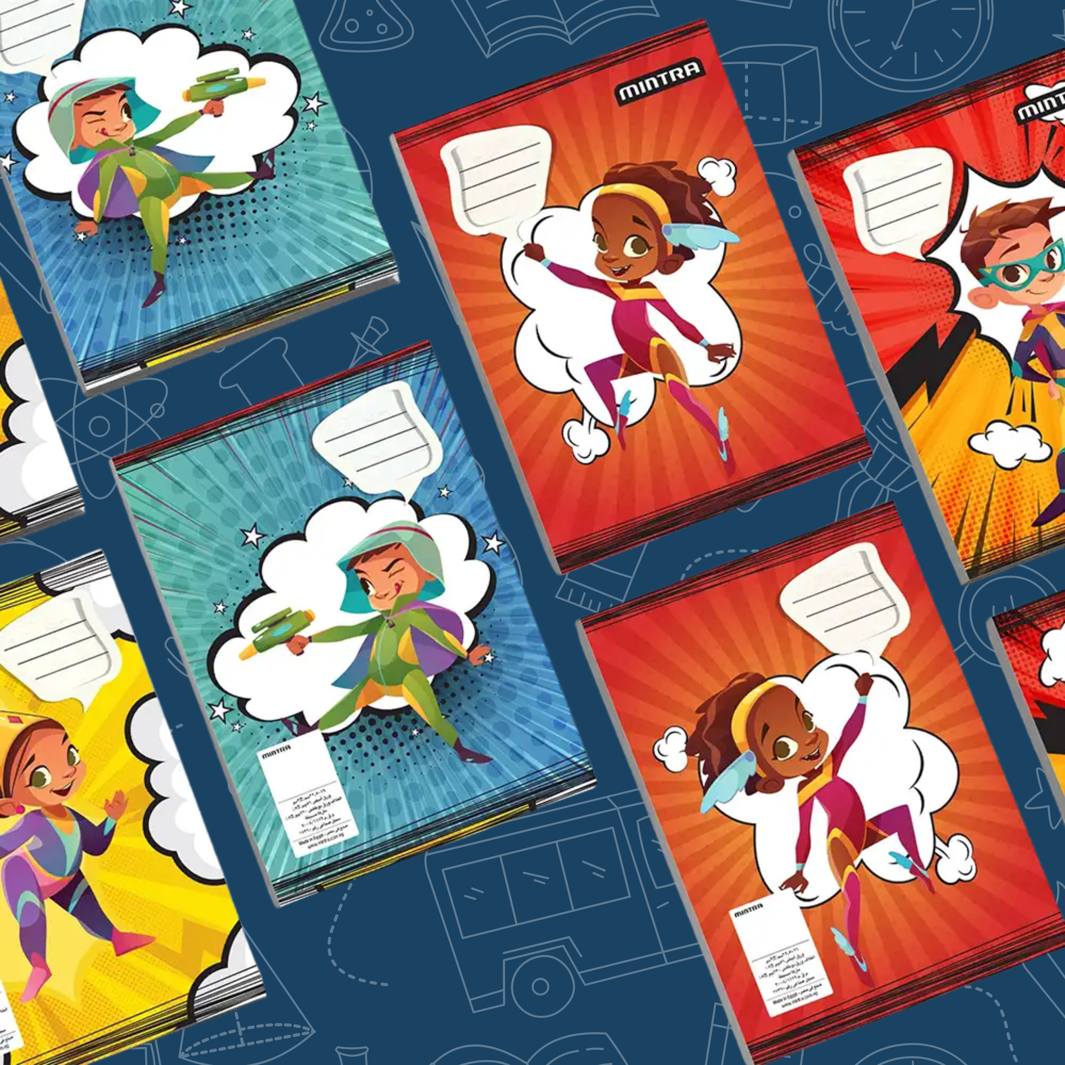 Stapled A5 Notebook 60 pages - Lined (Pack of 4)