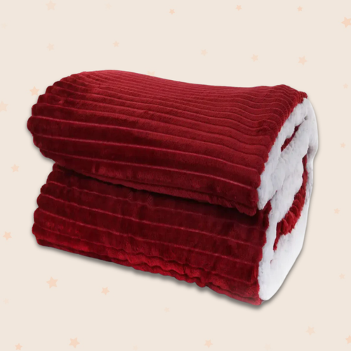 Striped Double Side Fleece/Sherpa Blanket (220 x 240)
