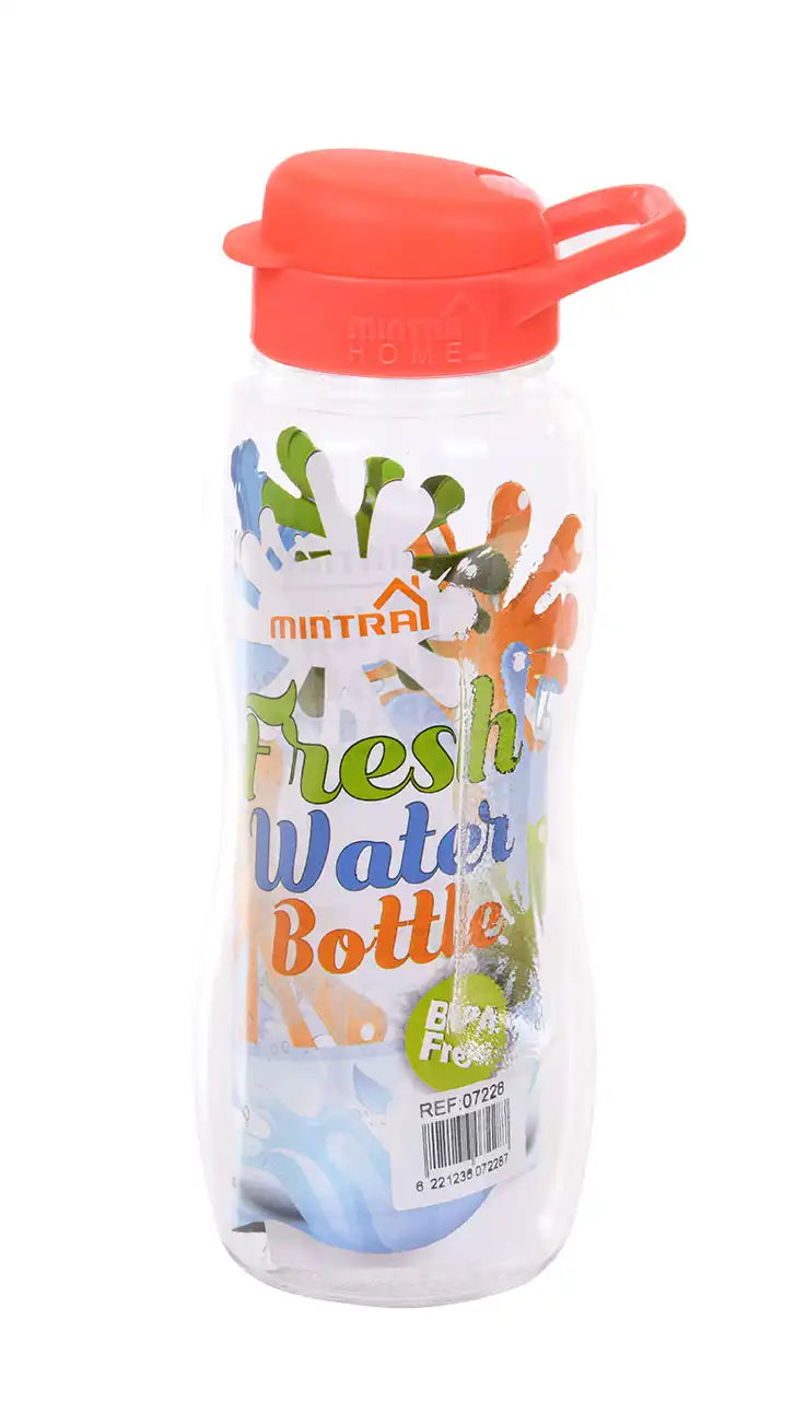 صورة منتج Mintra 1 L Transparent Water Bottle Orange