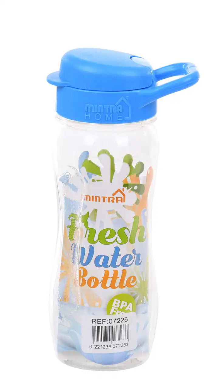 صورة منتج Mintra 500 ml Transparent Water Bottle - (Kids size) Blue