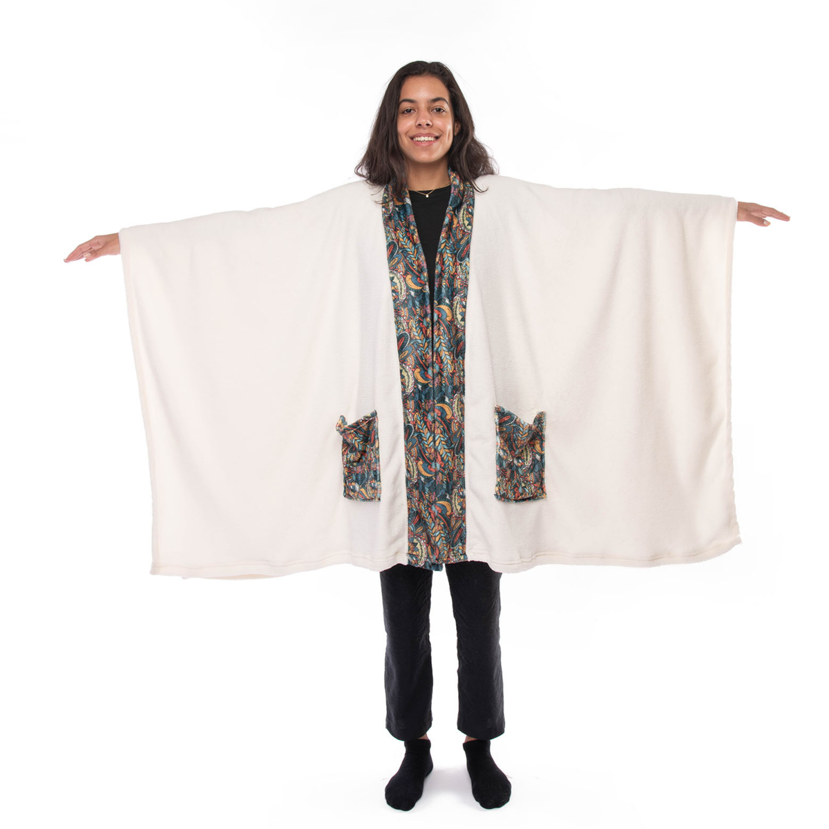 Shawl with Printed Pockets