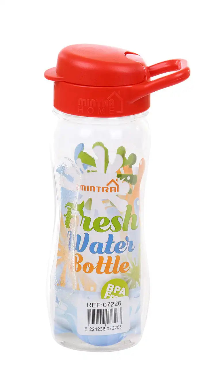 صورة منتج Mintra 500 ml Transparent Water Bottle - (Kids size) Red