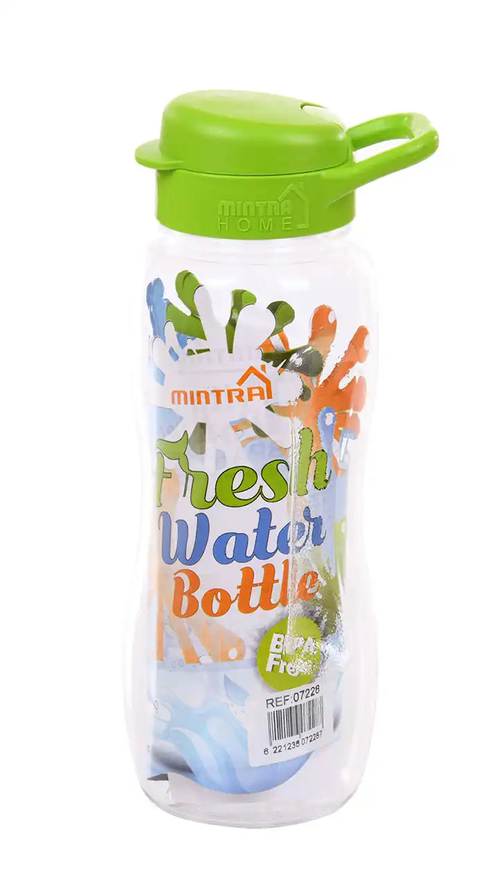 صورة منتج Mintra 650 ml Transparent Water Bottle Light Green
