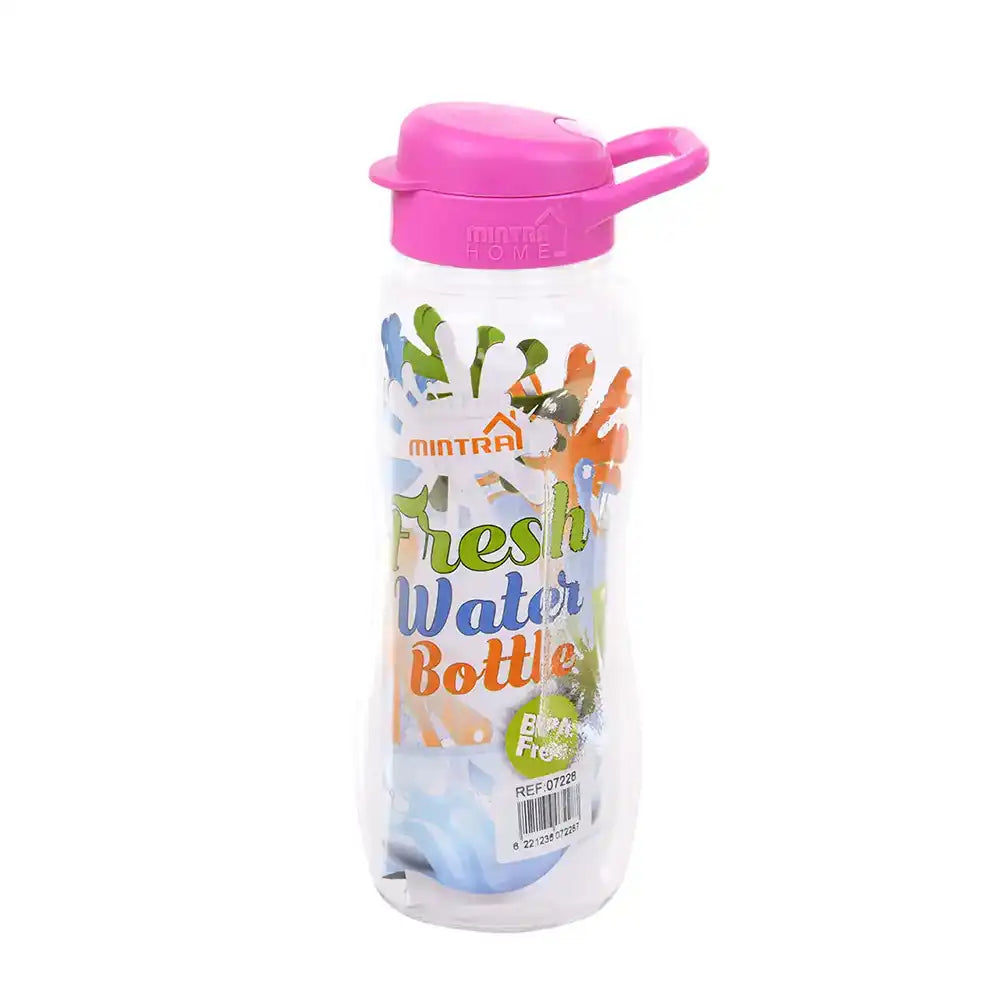 صورة منتج Mintra 1 L Transparent Water Bottle Neon Pink