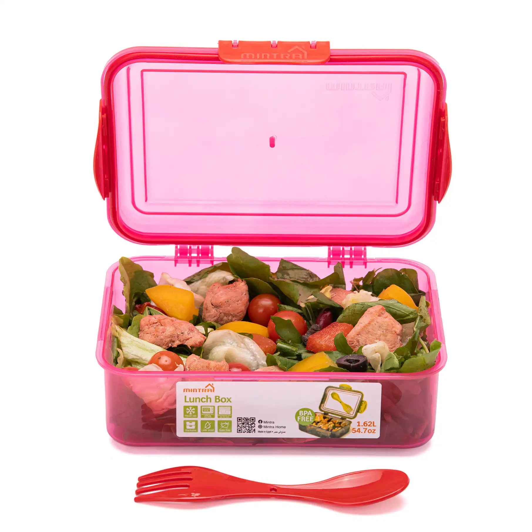1.6 L Lunch Box with Lock (with Fork & Spoon)