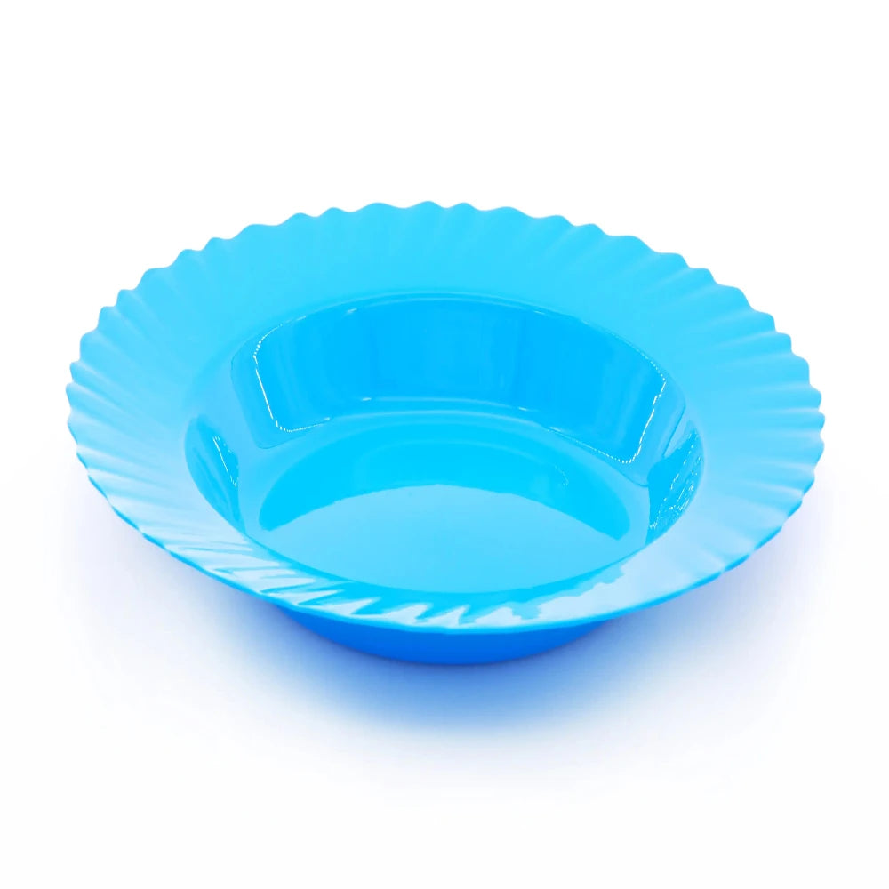 صورة منتج Mintra Curly Plastic Deep Plate ( 4 Pack ) Blue