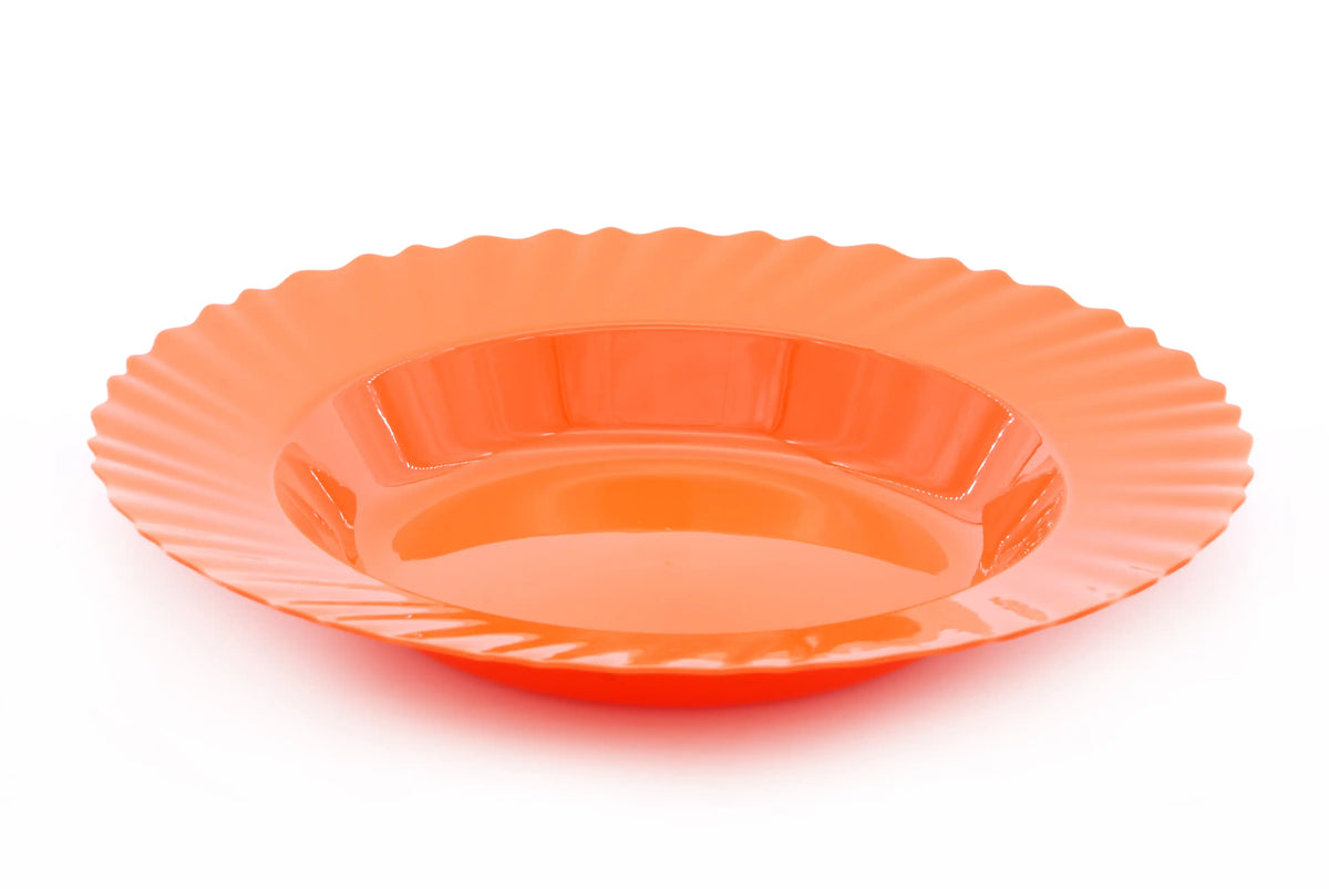 صورة منتج Mintra Curly Plastic Deep Plate ( 4 Pack ) Orange