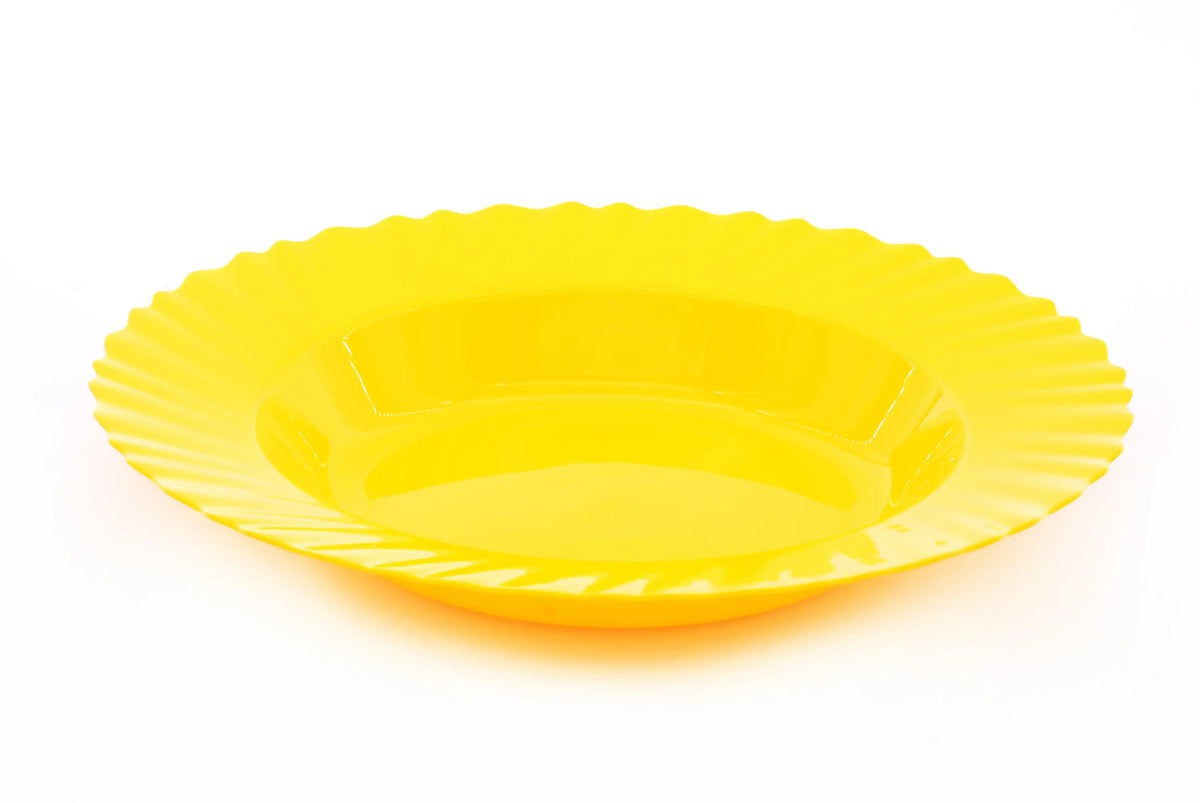 صورة منتج Mintra Curly Plastic Deep Plate ( 4 Pack ) Yellow