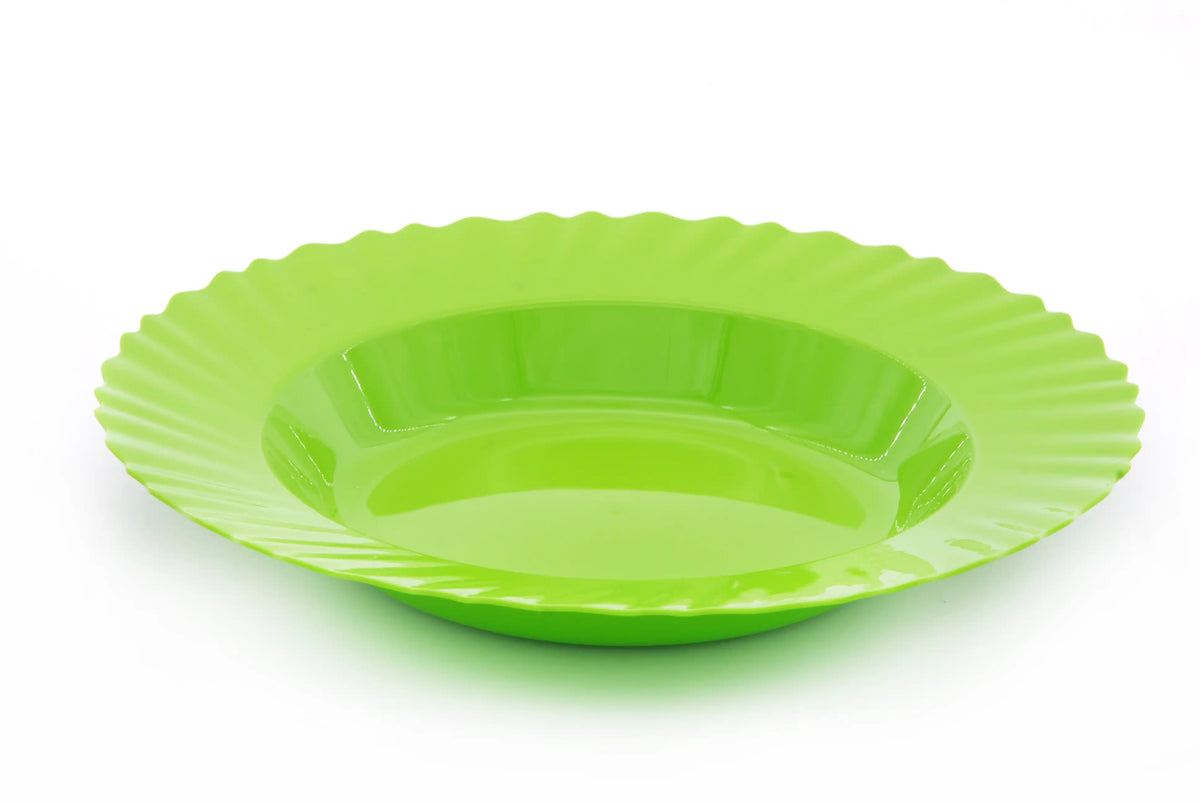 صورة منتج Mintra Curly Plastic Deep Plate ( 4 Pack ) Green