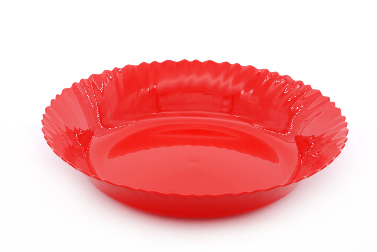 صورة منتج Mintra Curly Plastic Large Bowl Red