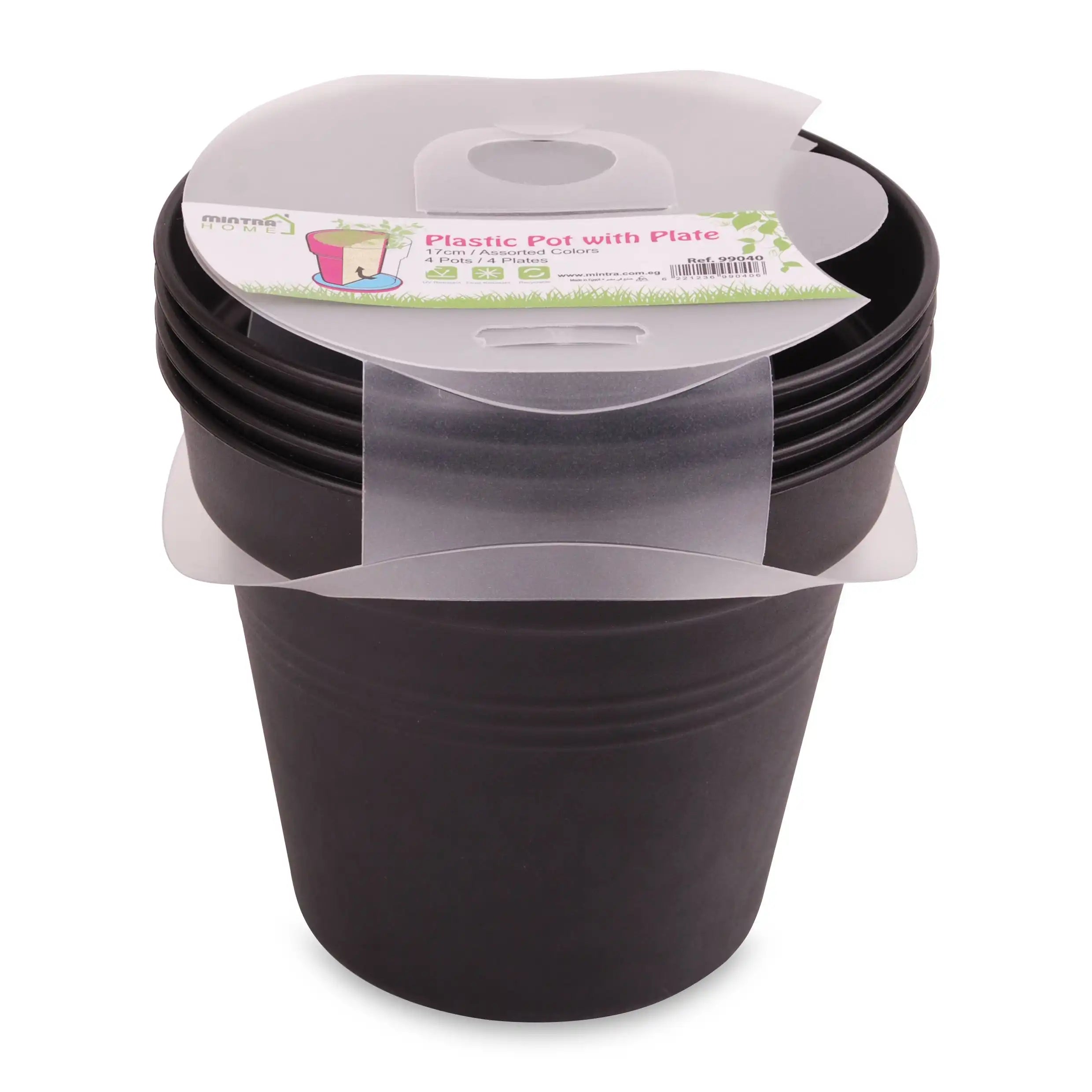 Round Pot 13 cm (Pack of 4)