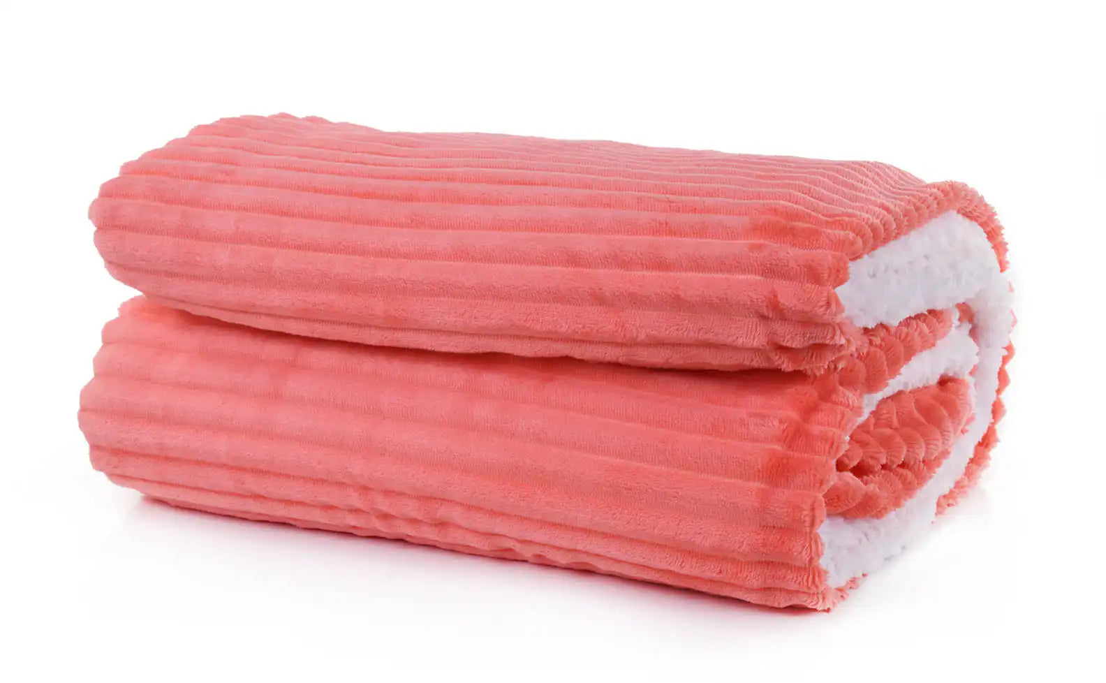 بطانية مخططة من المايكروفايبر/الشيربا مزدوجة الجوانب (180 × 220)