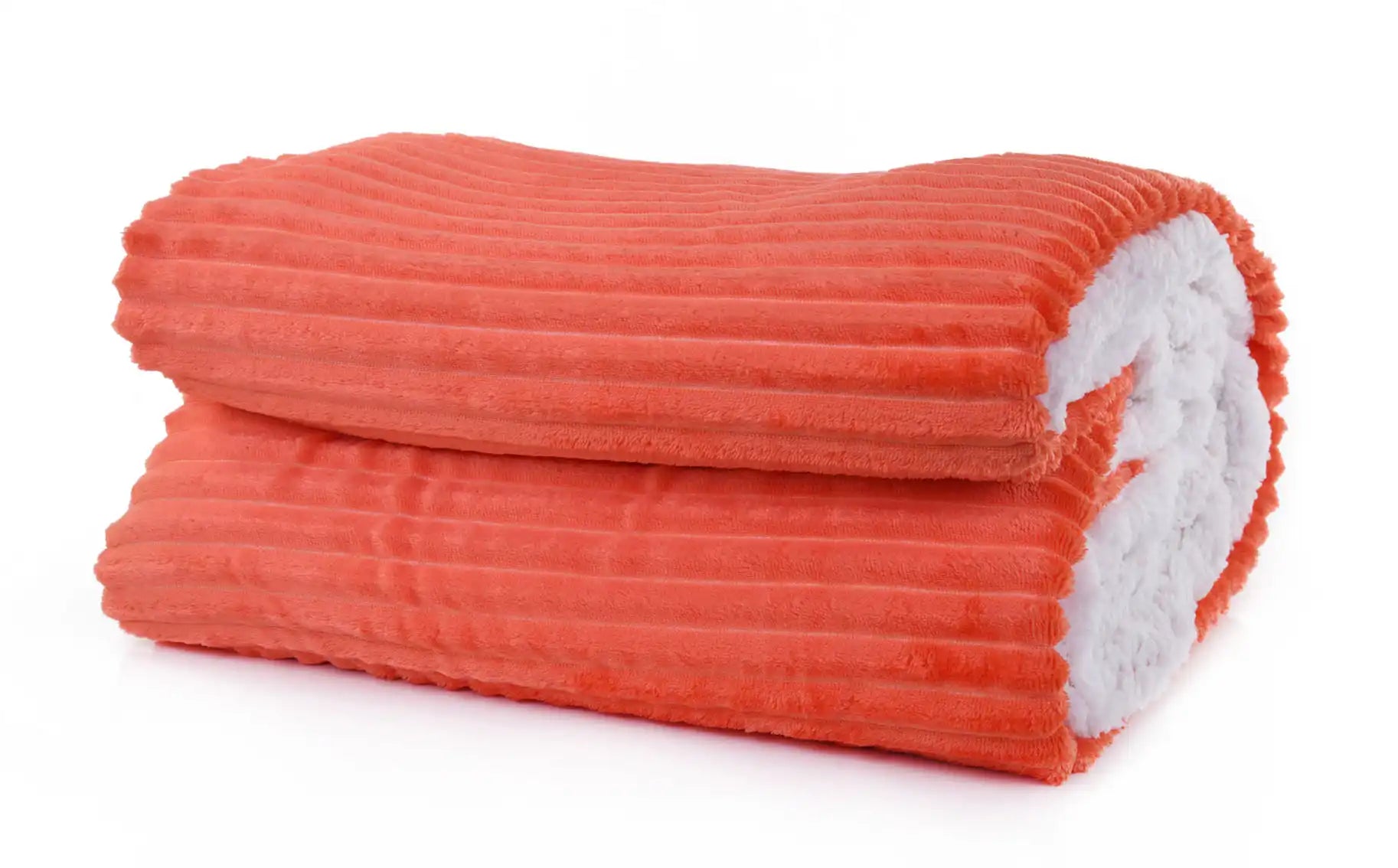 بطانية مخططة من المايكروفايبر/الشيربا مزدوجة الجوانب (220 × 240)