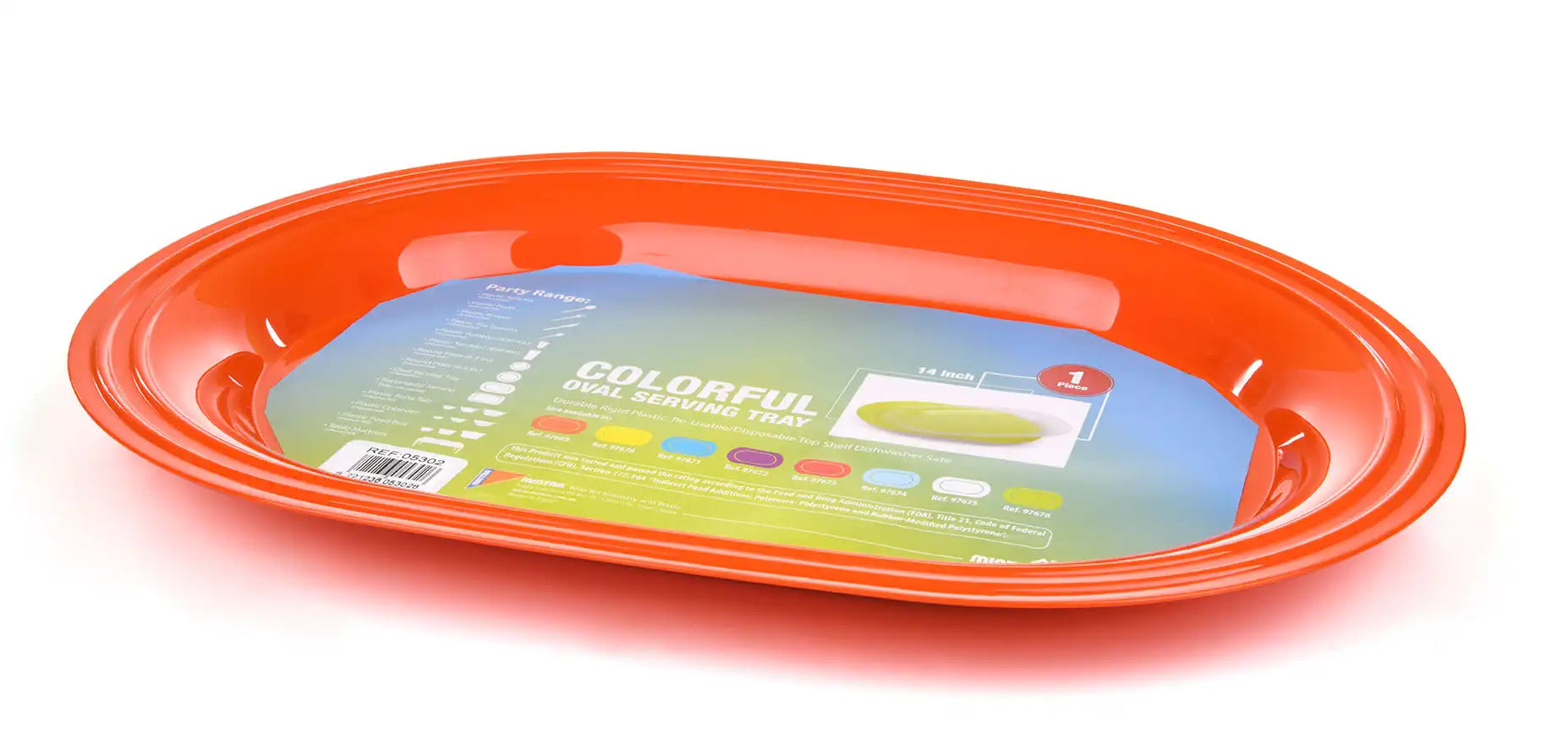 Oval serving tray