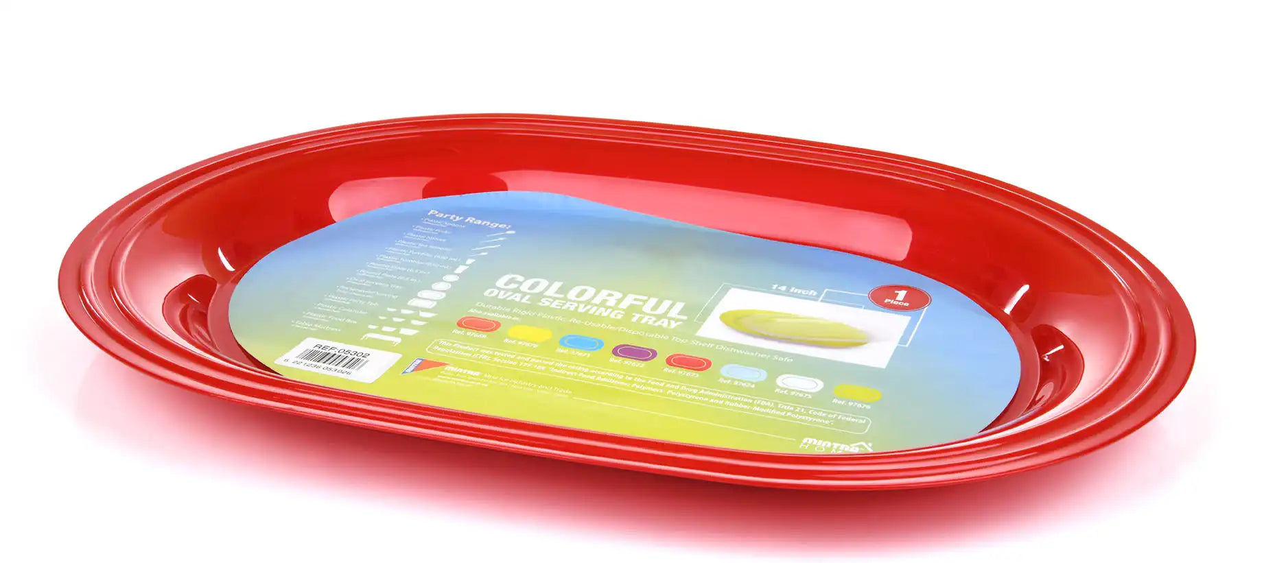 Oval serving tray