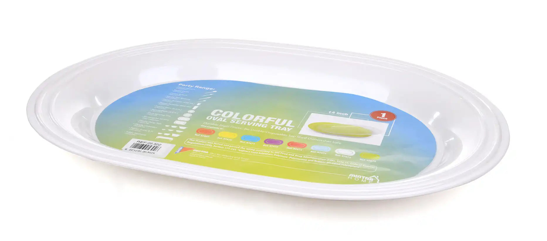 Oval serving tray