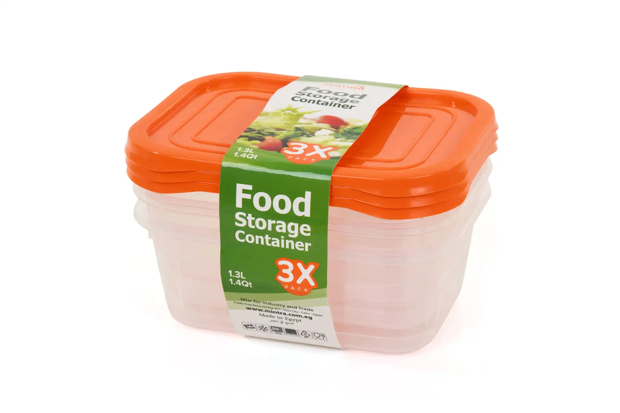 Fridge 1.3L Storage Container (pack of 3)