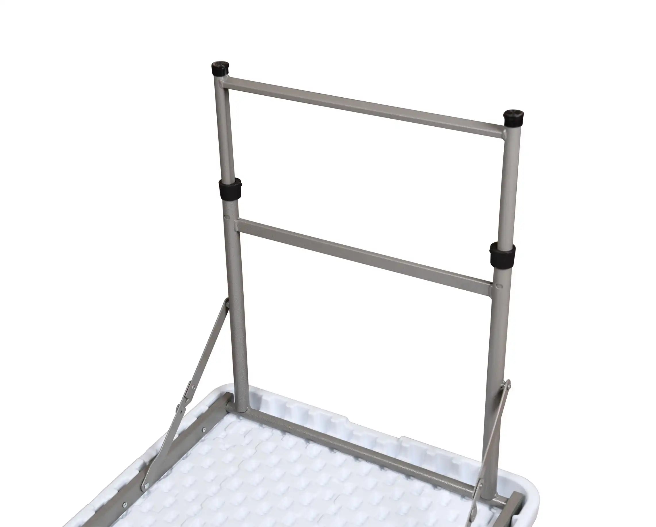 RF 122 أبيض - ترابيزة مستطيلة مطوية في نصف طاولة 122 سم (ارتفاع قابل للتعديل)