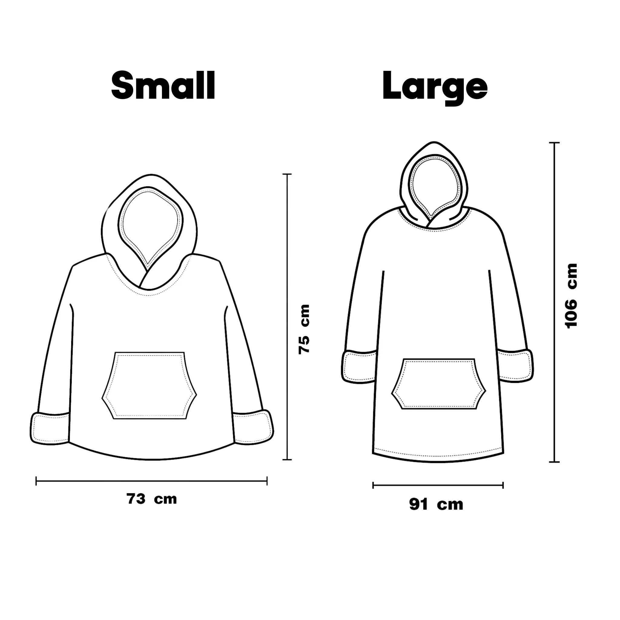 Oversized Sherpa Hoodie 2 sizes (Unisex)