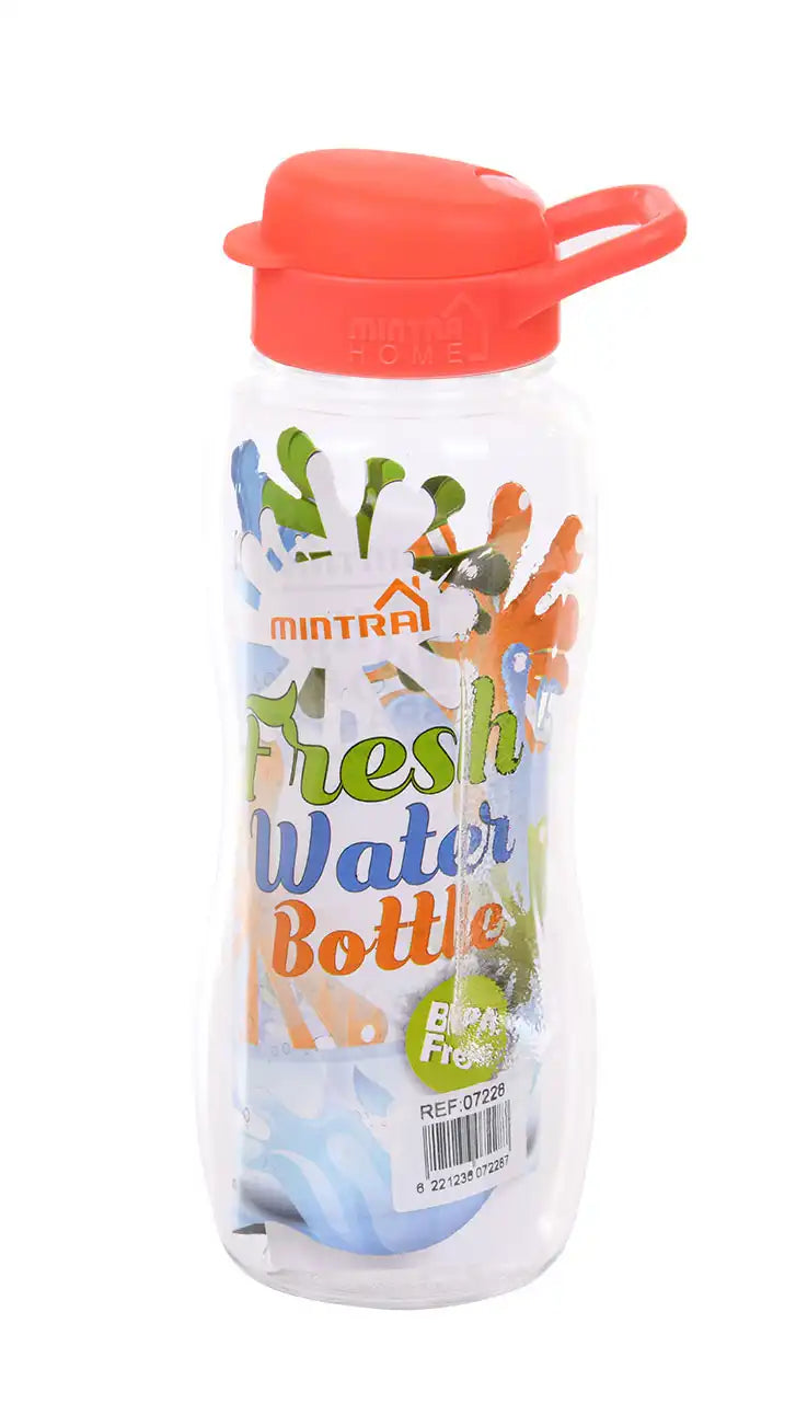 صورة منتج Mintra 650 ml Transparent Water Bottle Orange