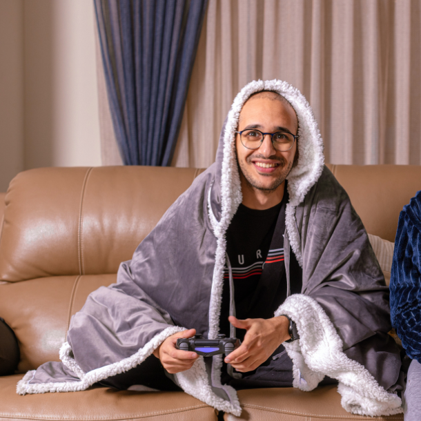 Wrap with Hood and Pockets