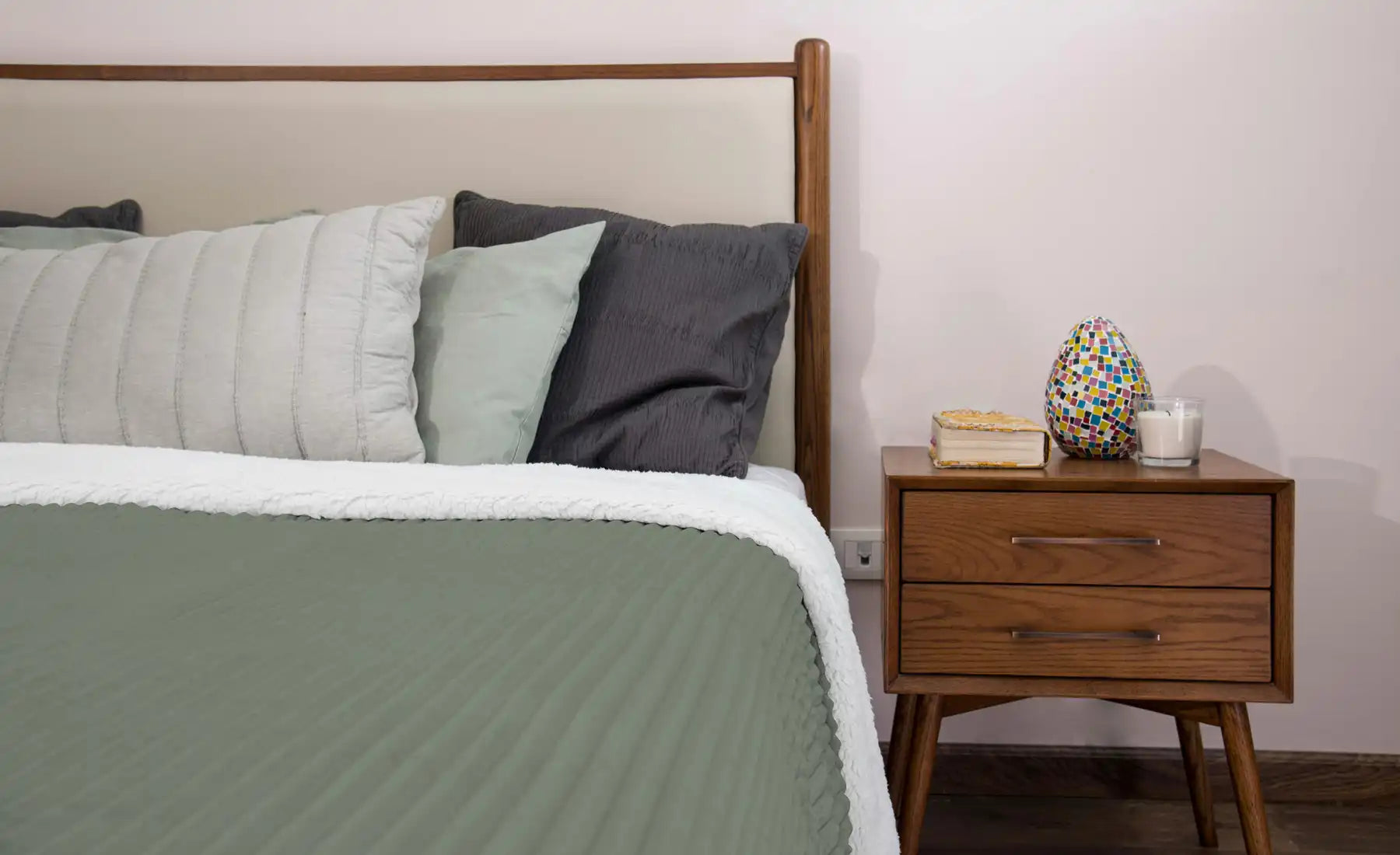 بطانية مخططة من المايكروفايبر/الشيربا مزدوجة الجوانب (220 × 240)