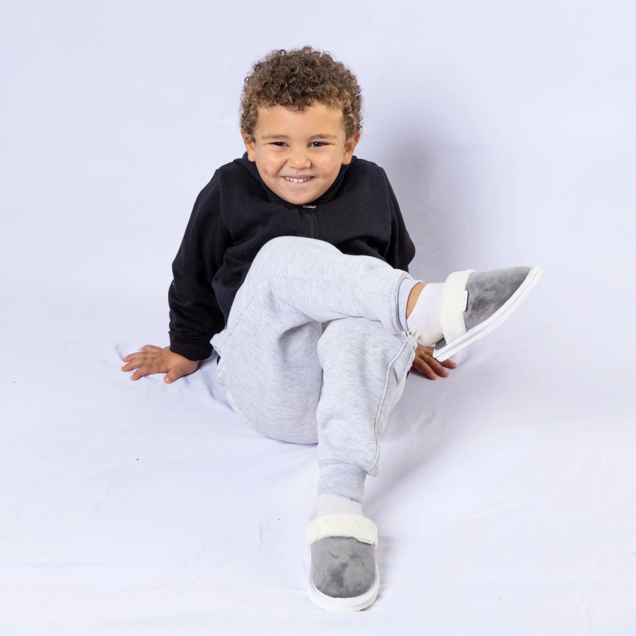 Plain with Fur Winter Slipper - Kids