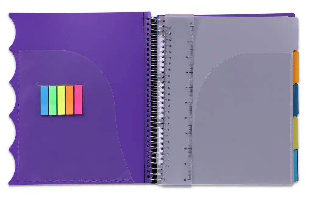 Durable Premium Spiral Notebook (5 Subject)